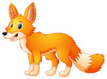 Cute Fox Cartoon Sticker