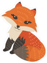 Cute Fox Posing Sticker