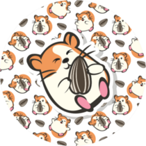 Cute Hamster Pattern Sticker