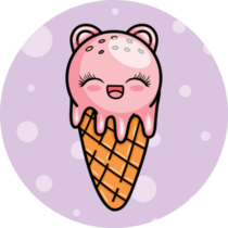 Cute Kawaii Ice Cream Sticker