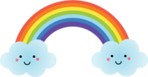 Cute Kawaii Rainbow Character Sticker