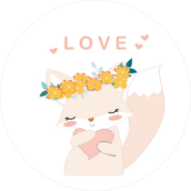 Cute Kit In Love Sticker