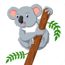 Cute Koala Holding A Tree Sticker