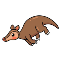 Cute Little Aardvark Running Sticker