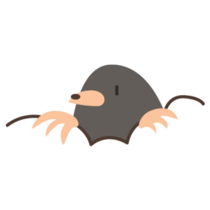 Cute Mole Cartoon Sticker