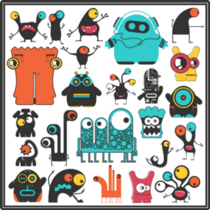 Cute Monsters Sticker Sheet