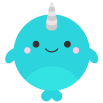 Cute Narwhal Round Sticker