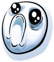 Cute Sad Face Meme Sticker