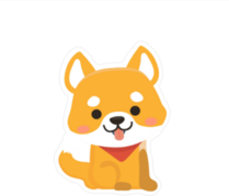 Cute Shiba Inu Dog Sticker