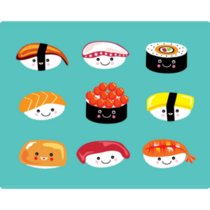 Cute Sushi Sticker Sheet