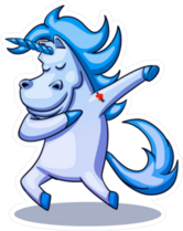 Dabbing Unicorn Meme Sticker