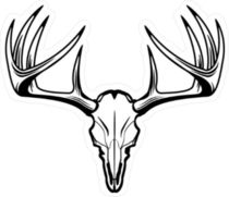 Deer Skull Vector Sticker