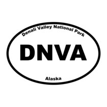 Denali Valley National Park Oval Sticker