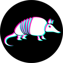 Design Of Armadillo Flat Icon Sticker