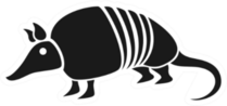 Design Of Armadillo Icon Sticker