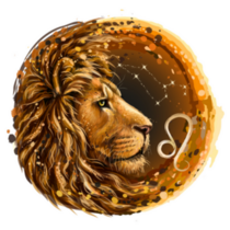 Detailed Artistic Lion Leo Zodiac Sign Sticker