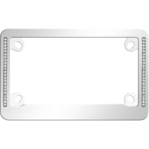 Diamond Neo Chrome Motorcycle Bling License Plate Frame