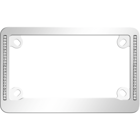 Diamond Neo Chrome Motorcycle Bling License Plate Frame