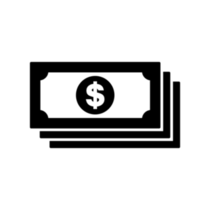 Dollar Bills Icon Symbol Sticker