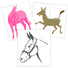 Donkey Mule Stickers