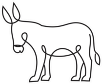 Donkey Simple Logo Sticker