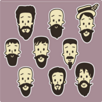 Doodle Mustache Sticker Sheet