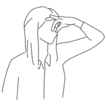 Drawing Of Woman Covering Her Nose Sticker