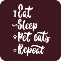 Eat Sleep Pet Cats Repeat Sticker