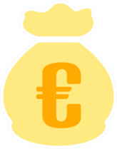 Euro Money Bag Symbol Sticker