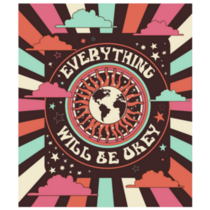 Everything Will Be Okay Sunshine Vintage Design Sticker