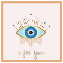 Evil Eye Decorative Frame "I See You" Sticker