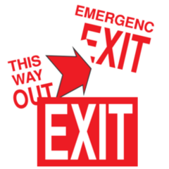 Exit Sign Stickers