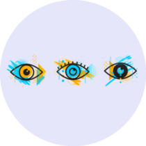 Eye Art Modern Abstract Icons Sticker