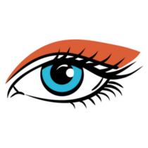 Eyes Art Orange Lid Sticker