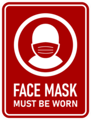 Face Mask Must Be Worn Sticker