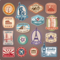 Famous Monuments Sticker Sheet