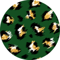 Fashionable Cheetah Pattern In Green Sticker