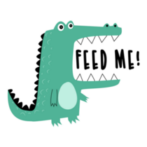 Feed Me! Cute Crocodile Sticker