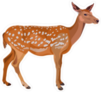 Female Red Deer Sticker