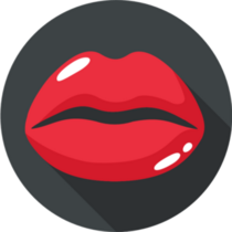 Female Red Lips Icon Sticker