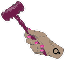 Feminine Gavel Sticker