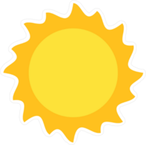 Flat Sun Sticker