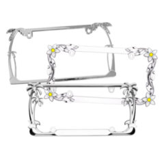 Flower and Plant License Plate Frames