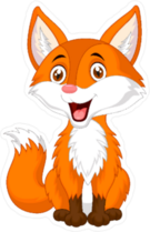 Fox Cartoon Sticker