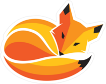 Fox Curled Up In A Ball Sleeping Sticker