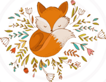 Fox Sleeping On Flowers Sticker