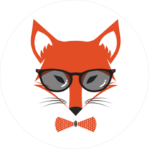 Fox Wearing Bowtie and Sunglasses Sticker