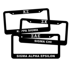 Fraternity License Plate Frames