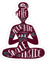 Free Your Mind and Smile Inside Yoga Sticker