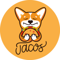 Funny Corgi Eats Taco Sticker